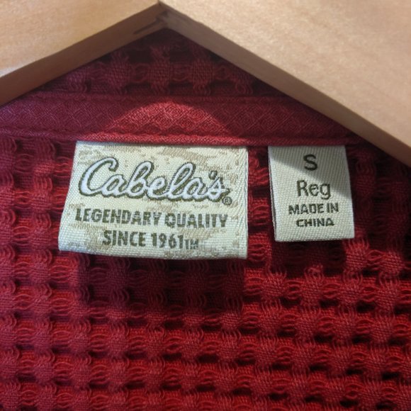 Cabela's Red Button Down Jacket S - Picture 3 of 5